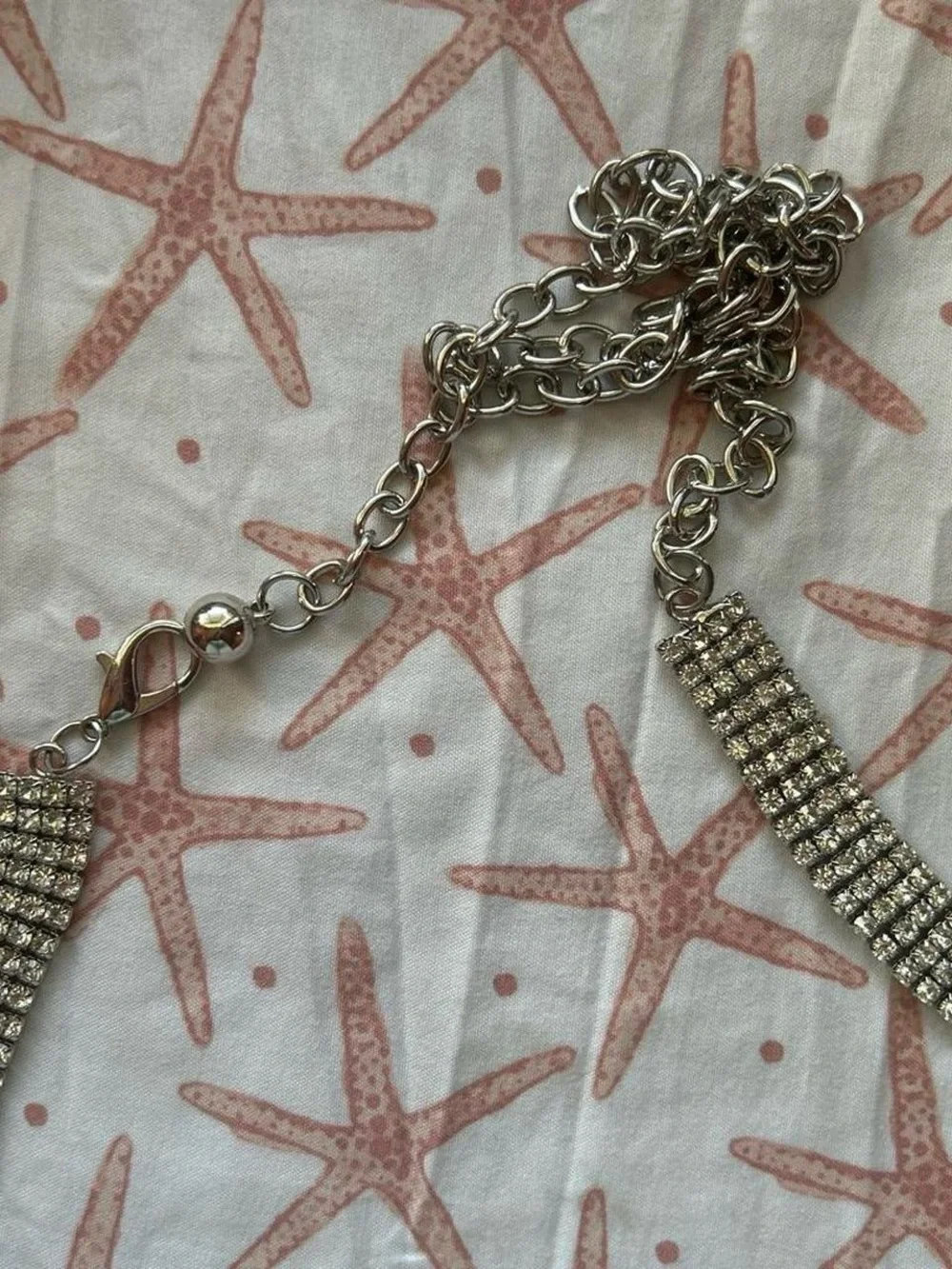 Rhinestone Circle Buckle Belt - Silver Sparkle